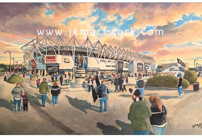 Pride Park Stadium 'Going to the Match' Fine Art Print - Derby County FC Pride Park Stadium 'Going to the Match' Fine Art Print - Derby County FC